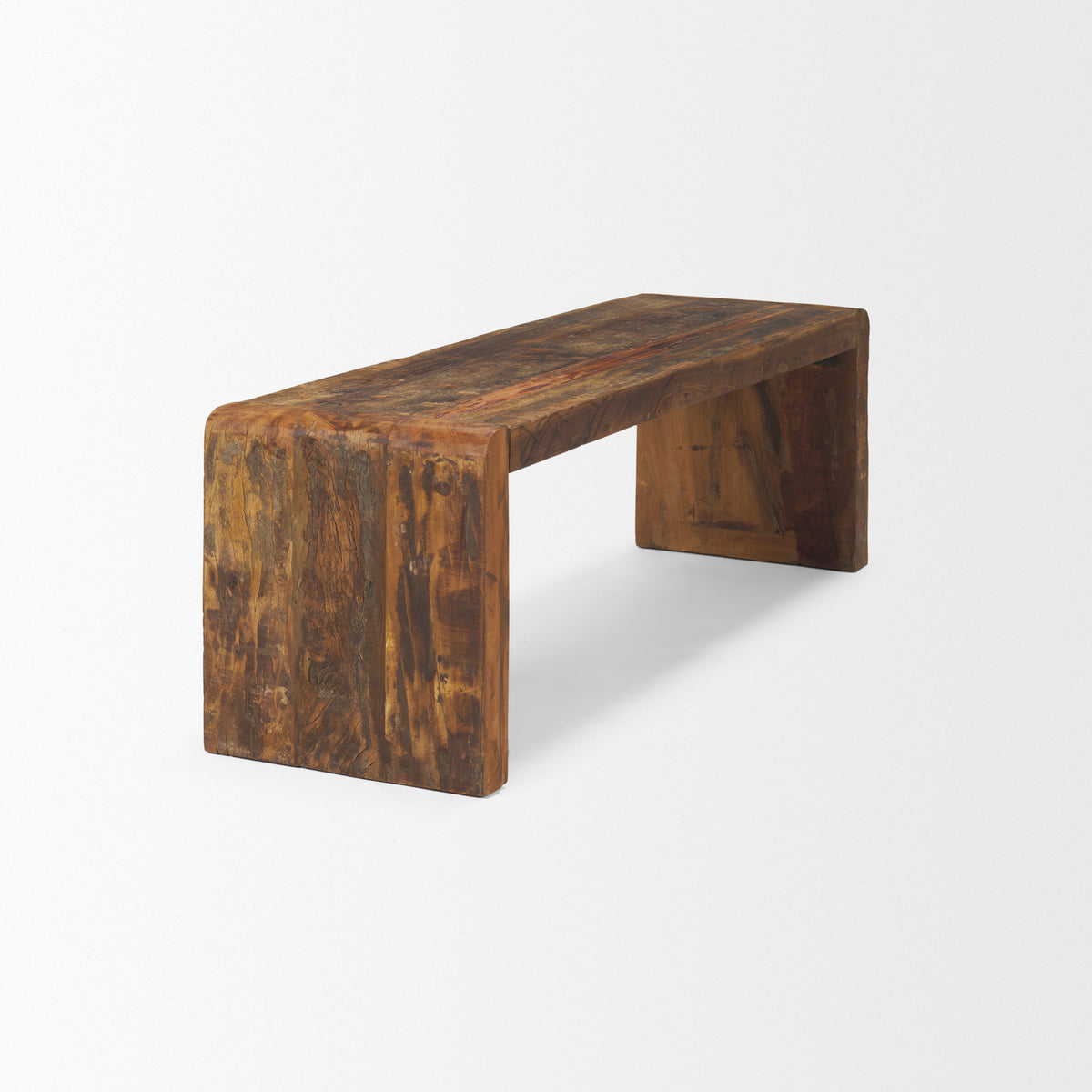 Estelle Brown Rustic Reclaimed Wood Bench - Ornate Home