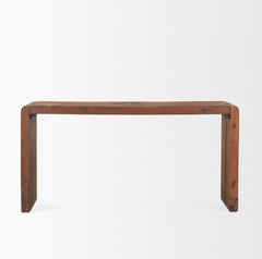 Estelle Brown Rustic Reclaimed Wood Console Table - Ornate Home