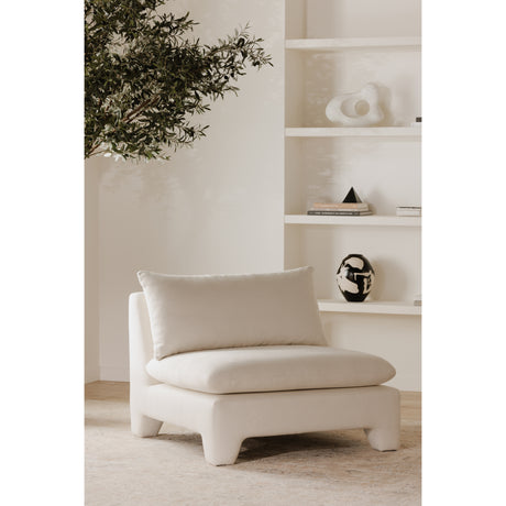 Estelle Cream Lounge Chair - Ornate Home