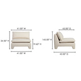 Estelle Cream Lounge Chair - Ornate Home