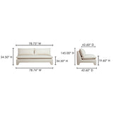 Estelle Cream Sofa - Ornate Home