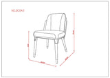 Estelle Dining Chair in Cream and Black (set of 2) - Ornate Home