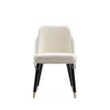 Estelle Dining Chair in Cream and Black (set of 2) - Ornate Home