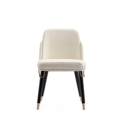 Estelle Dining Chair in Cream and Black (set of 2) - Ornate Home