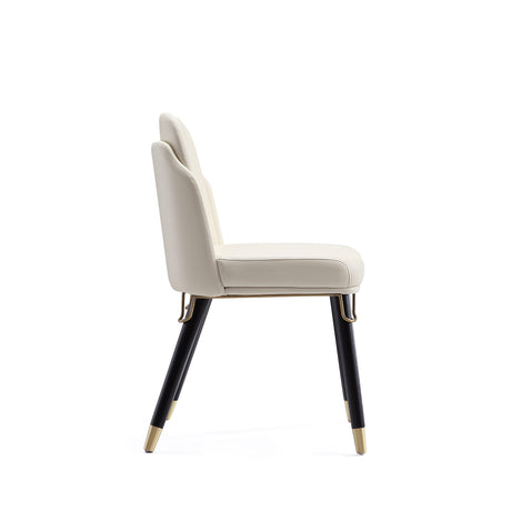 Estelle Dining Chair in Cream and Black (set of 2) - Ornate Home