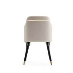 Estelle Dining Chair in Cream and Black (set of 2) - Ornate Home