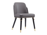 Estelle Dining Chair in Pebble and Black - Ornate Home