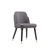 Estelle Dining Chair in Pebble and Black (set of 2) - Ornate Home