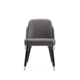 Estelle Dining Chair in Pebble and Black (set of 2) - Ornate Home