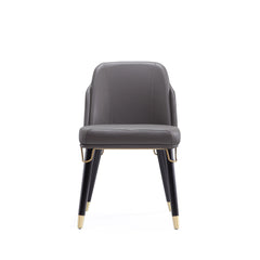 Estelle Dining Chair in Pebble and Black (set of 2) - Ornate Home