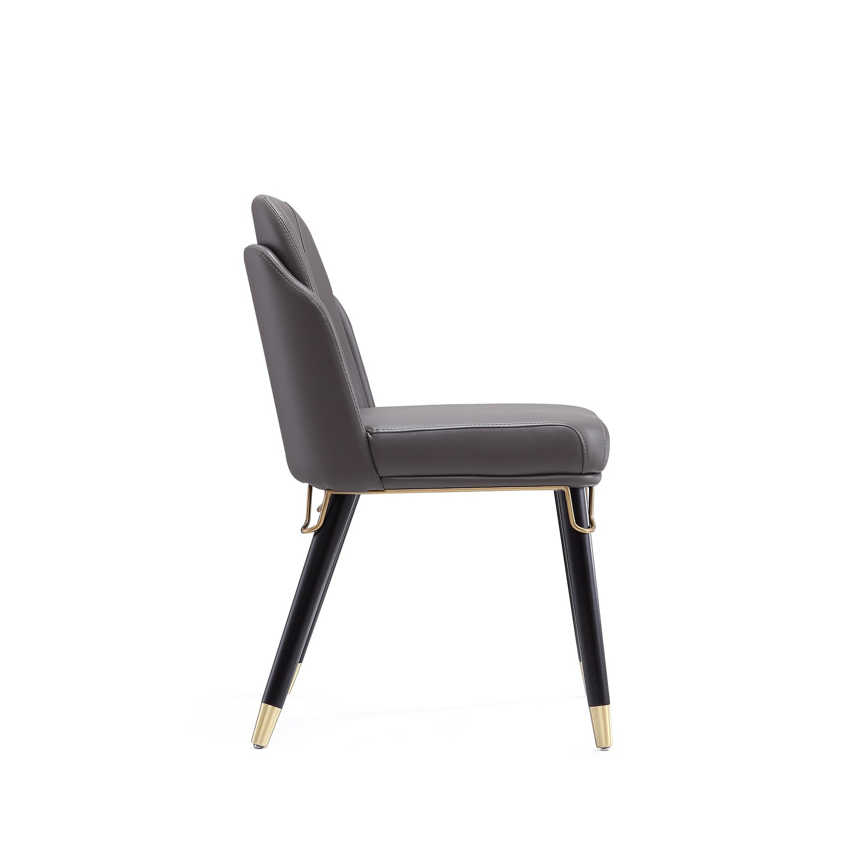Estelle Dining Chair in Pebble and Black (set of 2) - Ornate Home