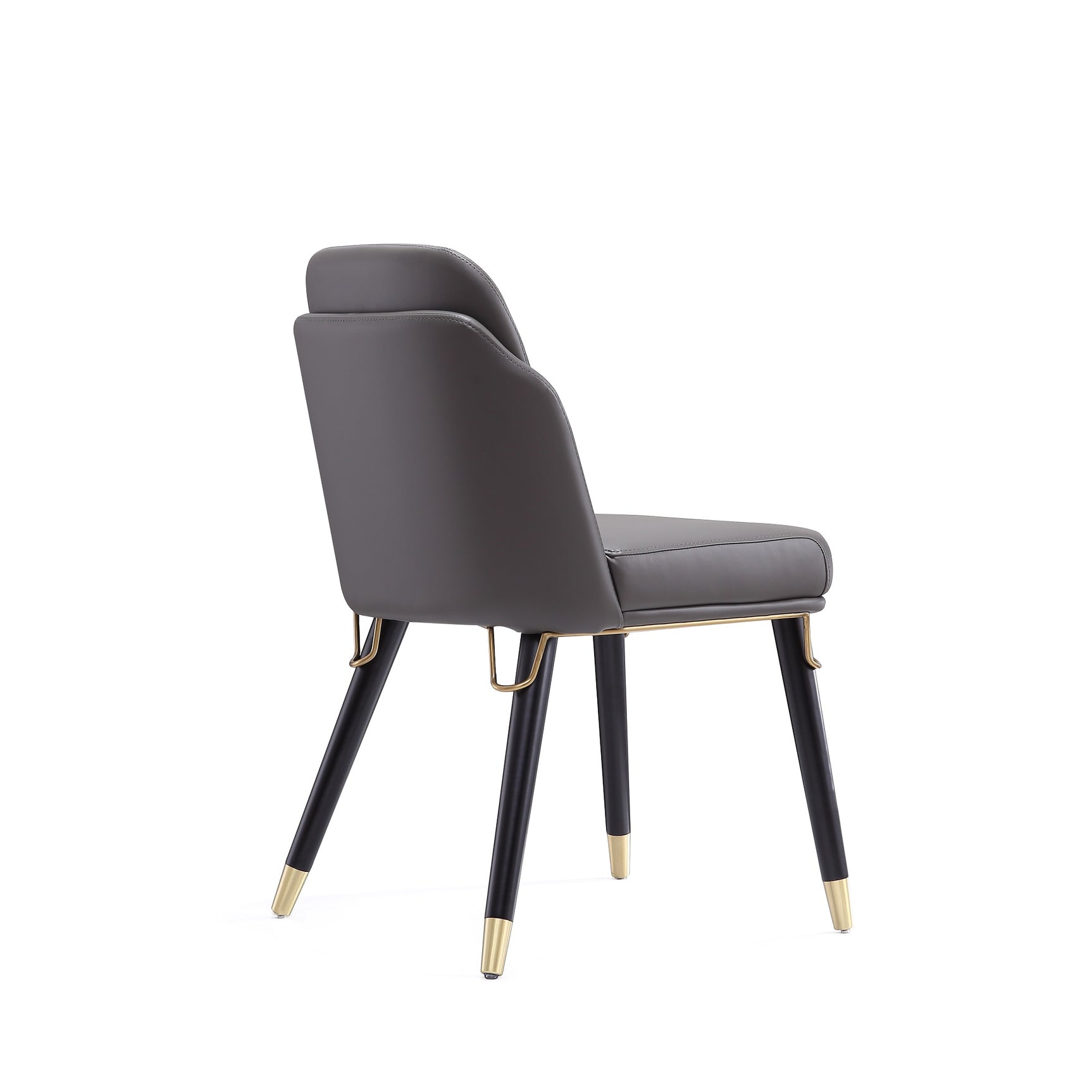 Estelle Dining Chair in Pebble and Black (set of 2) - Ornate Home