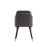 Estelle Dining Chair in Pebble and Black (set of 2) - Ornate Home