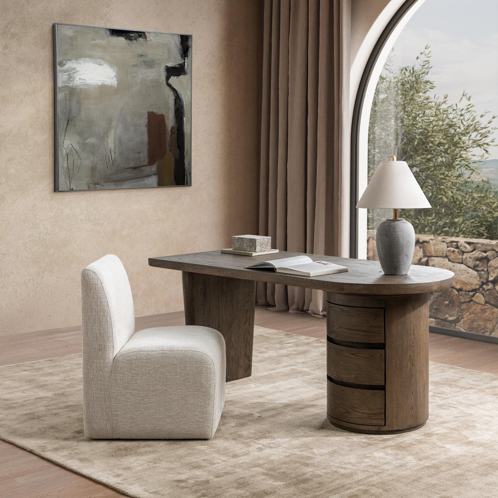 Estelle Soft Cocoa Desk - Ornate Home