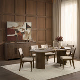 Estelle Soft Cocoa Dining Table - Ornate Home