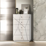 Esther White/Silver Chest - Ornate Home