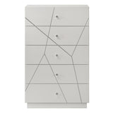 Esther White/Silver Chest - Ornate Home