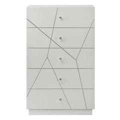 Esther White/Silver Chest - Ornate Home