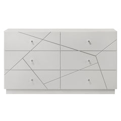 Esther White/Silver Dresser - Ornate Home