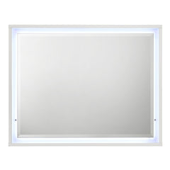 Esther White/Silver Mirror w/LED - Ornate Home