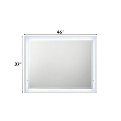 Esther White/Silver Mirror w/LED - Ornate Home