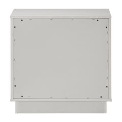 Esther White/Silver Nightstand - Ornate Home