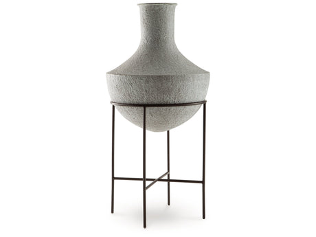 Estonbank Distressed Cream Vase 28" - Ornate Home