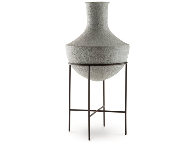 Estonbank Distressed Cream Vase 28" - Ornate Home