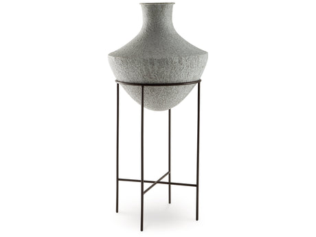 Estonbank Distressed Cream Vase 35" - Ornate Home