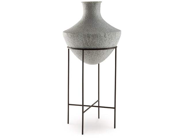 Estonbank Distressed Cream Vase 35" - Ornate Home