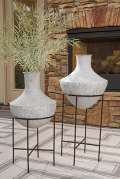 Estonbank Distressed Cream Vase Set - A2000747A1 - Ornate Home