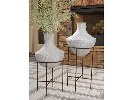 Estonbank Distressed Cream Vase Set - A2000747A1 - Ornate Home