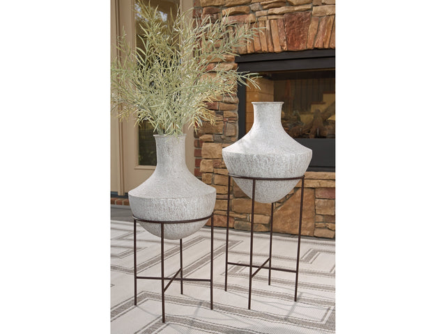 Estonbank Distressed Cream Vase Set - A2000748A1 (Online Special Price) - Ornate Home