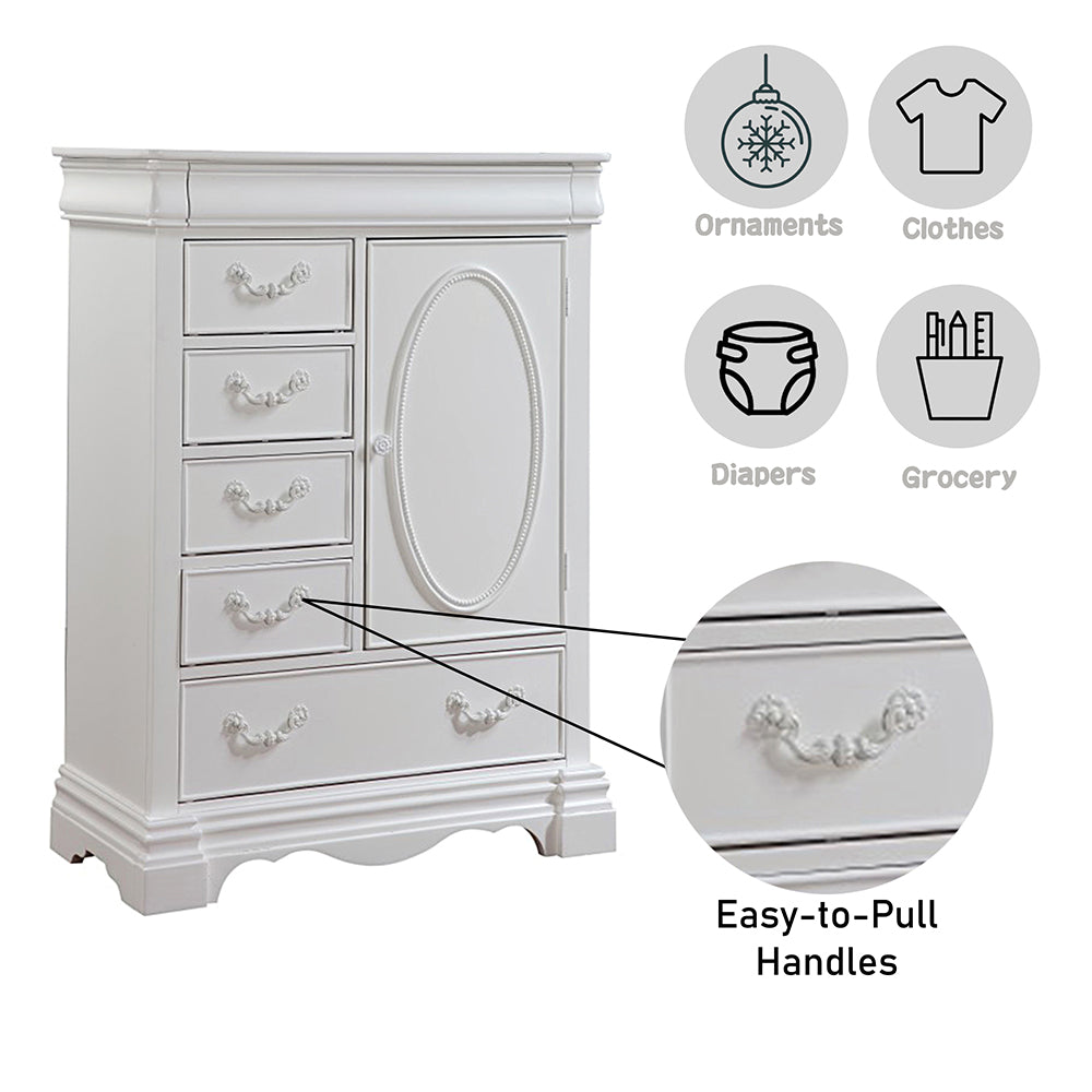 Estrella Youth Chest in White - Ornate Home