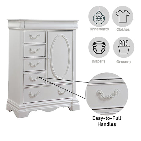 Estrella Youth Chest in White - Ornate Home