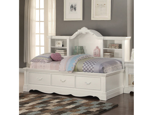 Estrella Youth Daybed w/Storage in White - Ornate Home