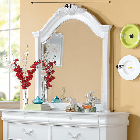 Estrella Youth Dresser Mirror in White - Ornate Home