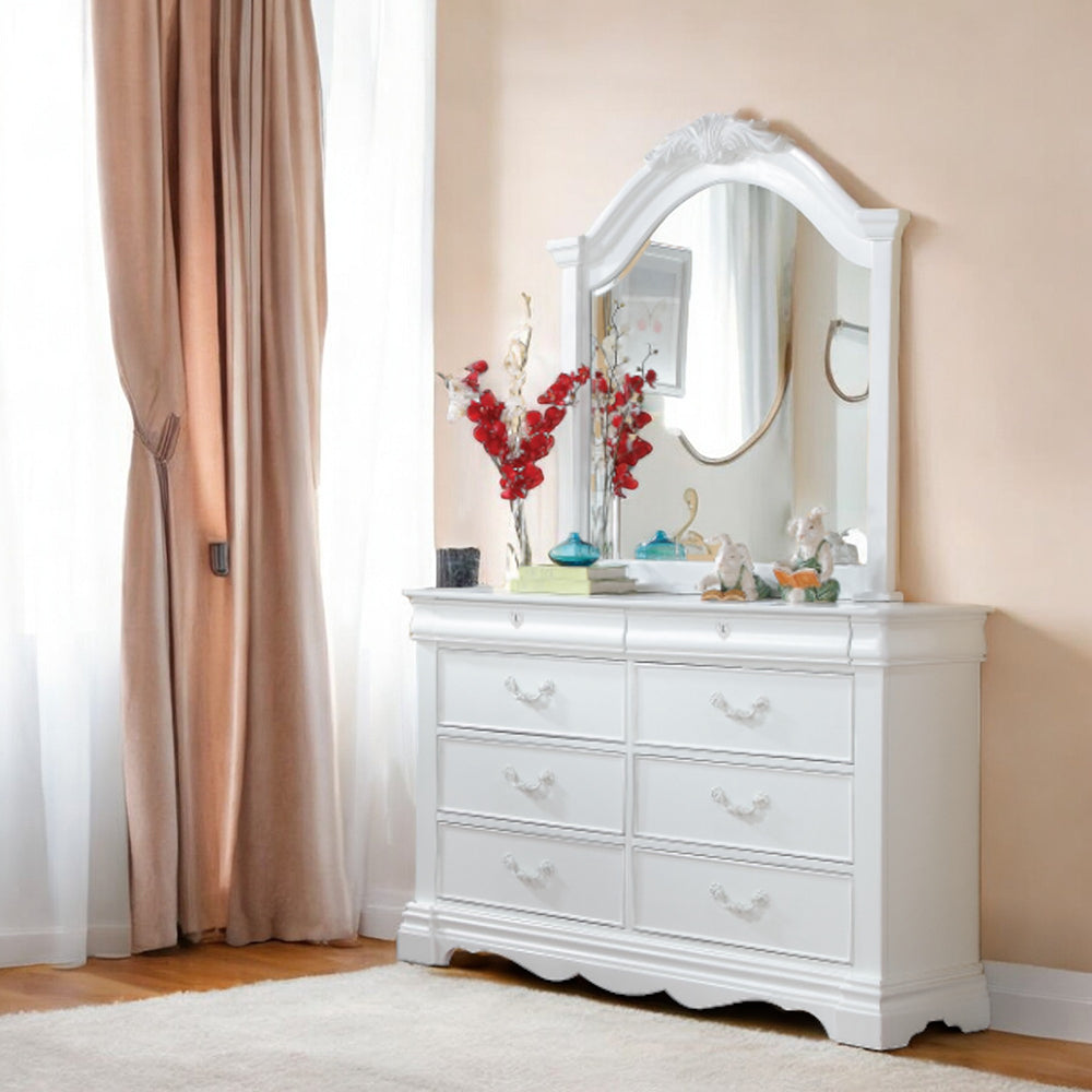 Estrella Youth Dresser Mirror in White - Ornate Home