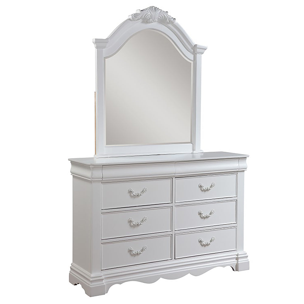 Estrella Youth Dresser Mirror in White - Ornate Home