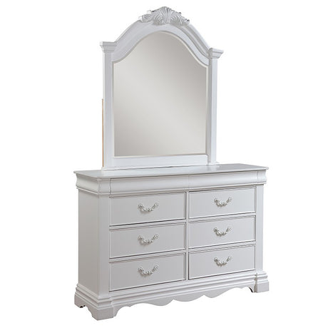 Estrella Youth Dresser Mirror in White - Ornate Home