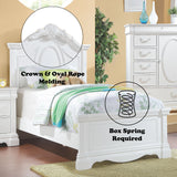 Estrella Youth Full Panel Bed in White - Ornate Home