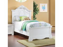 Estrella Youth Full Panel Bed in White - Ornate Home