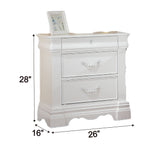 Estrella Youth Nightstand in White - Ornate Home