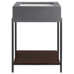 Etch Black/White 24" Bathroom Vanity with Sink - Ornate Home