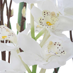Eterna Orchid Black/Green/White Centerpiece & Vase - Ornate Home