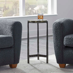 Eternity Black Iron & Glass Accent Table - Ornate Home