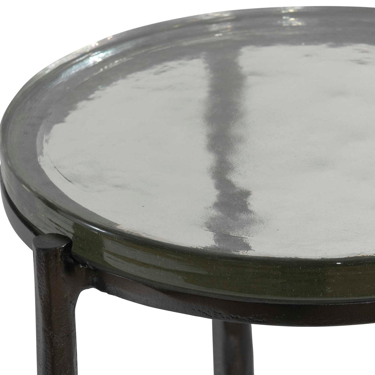 Eternity Black Iron & Glass Accent Table - Ornate Home