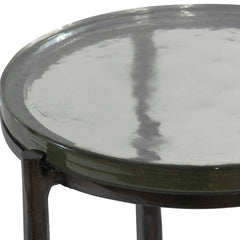 Eternity Black Iron & Glass Accent Table - Ornate Home