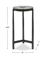 Eternity Black Iron & Glass Accent Table - Ornate Home