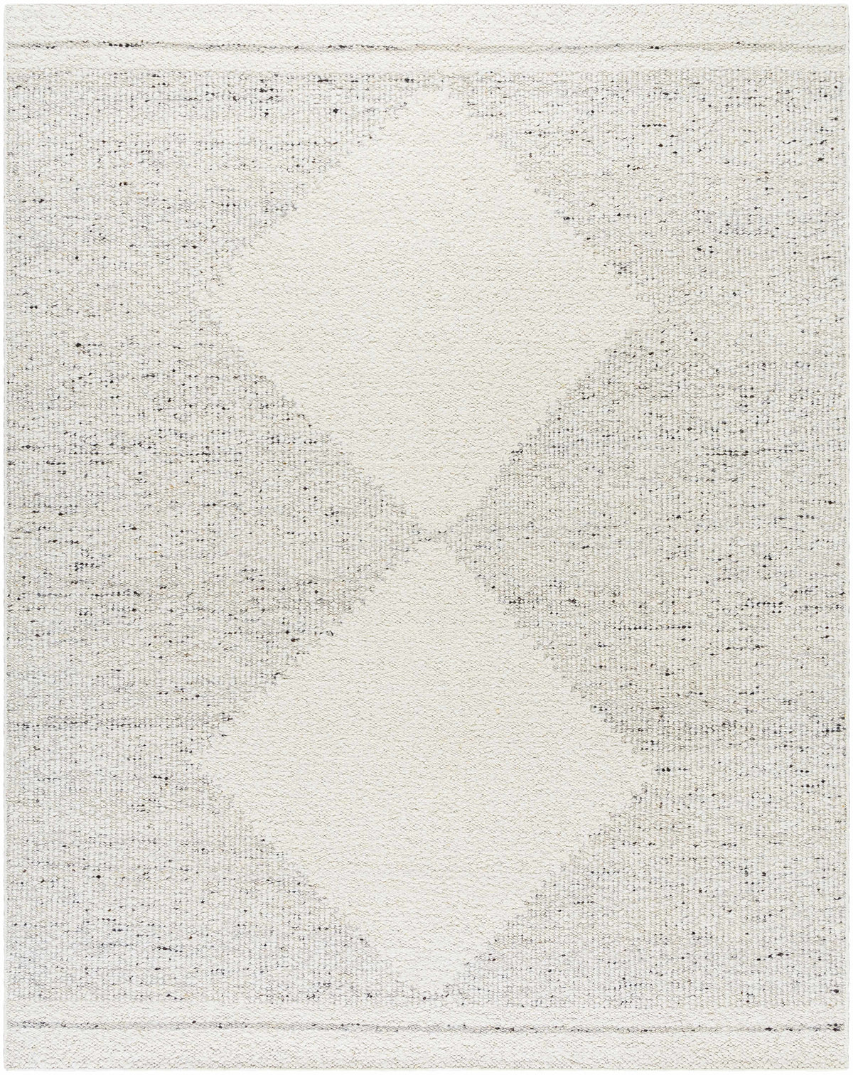 Ethara Ivory Charcoal Global Bohemian Tribal Pattern Wool Handmade Area Rug - Clearance - Ornate Home